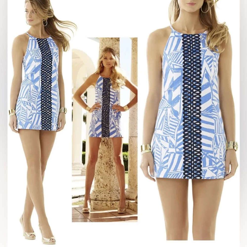 Lilly Pulitzer Annabelle Shift Dress in Bay Blue Yacht Sea